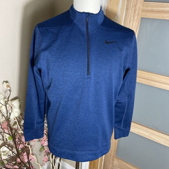 Nike Golf Tour Quarter Zip Sweater Men’s M Navy Blue Pullover Athletic - Picture 2 of 9